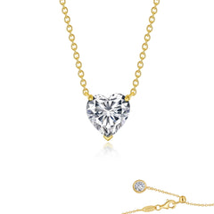 Classic Heart Solitaire Necklace