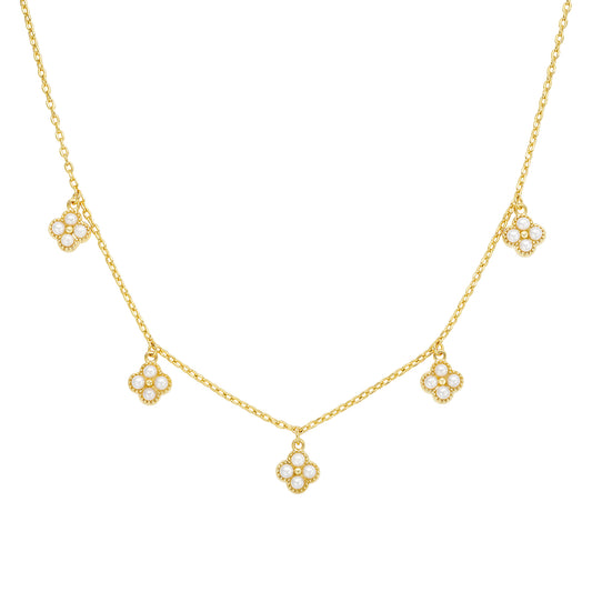 Cluster Pearl Necklace