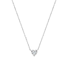 Dainty Heart Solitaire Necklace