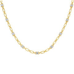 Dainty Link Stone Pop Necklace