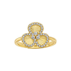 Overlapping Petals Flower Ring