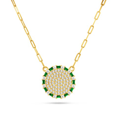 Outer Baguette Circular Necklace