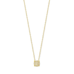 Pave Halo Circle Necklace