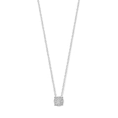 Pave Halo Circle Necklace