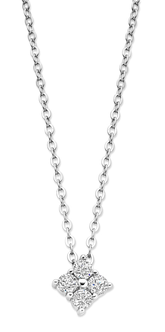 Squared Four Stone Necklace