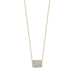Rectangle Pave Necklace