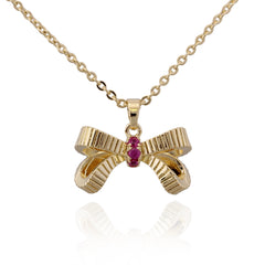 Ribbed Bowtie Pendant