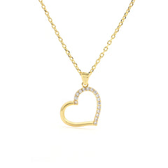 Sideway Heart Outline Pendant