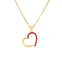 Sideway Heart Outline Pendant