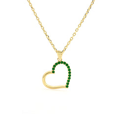 Sideway Heart Outline Pendant