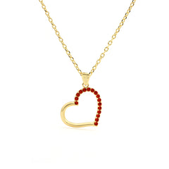 Sideway Heart Outline Pendant