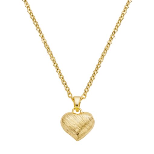 Brushed Heart Pendant