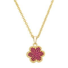 Inward Puffed Flower Pendant