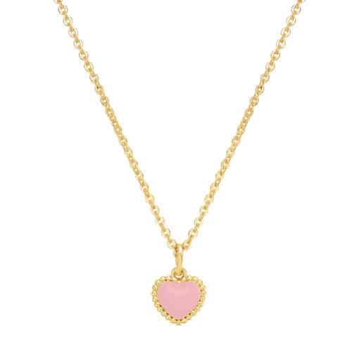 Enamel Puffed Heart Pendant
