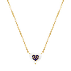 Mother Of Pearl Filled Heart Pendant