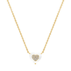 Mother Of Pearl Filled Heart Pendant