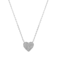 Exquisite Pave Heart Necklace