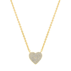 Exquisite Pave Heart Necklace