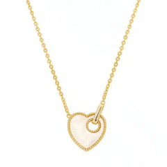 Mother of Pearl Spin Heart Necklace