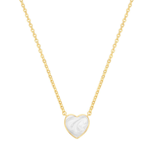 Swirly Enamel Heart Kids Pendant
