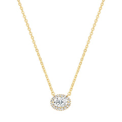 Oval Cut Solitaire Pendant