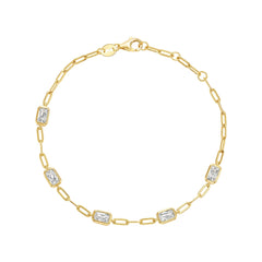 Dainty Bezel Link Bracelet