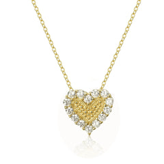 Gold Outlined Heart Necklace