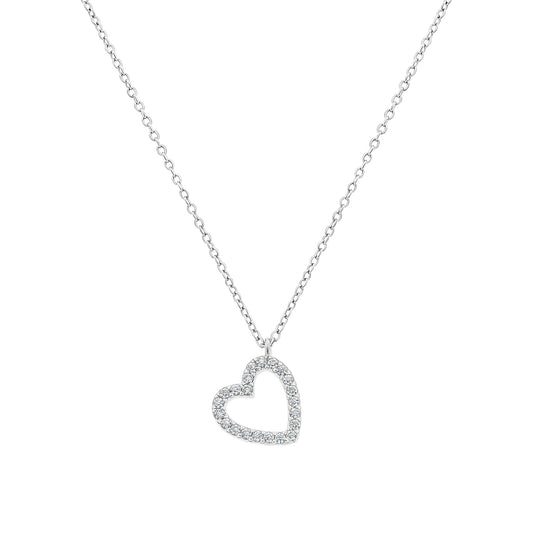 Mini Slanted Heart Necklace
