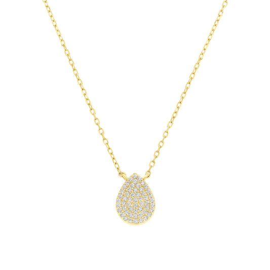Pave Teardrop Necklace