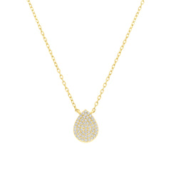 Pave Teardrop Solitaire