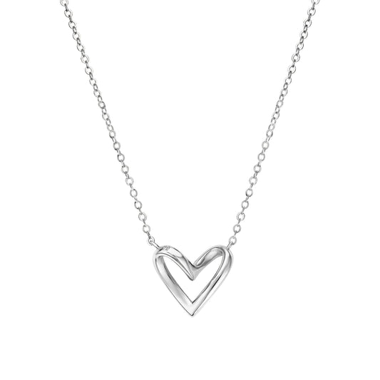 Twisted Open Heart Necklace