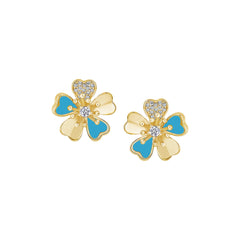 Unique Floral Petal Studs