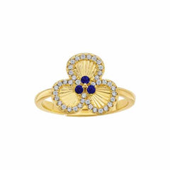 Overlapping Petals Flower Ring