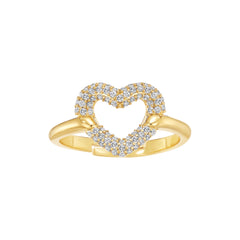 Clamped Heart Ring