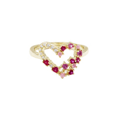 Scattered Open Heart Ring