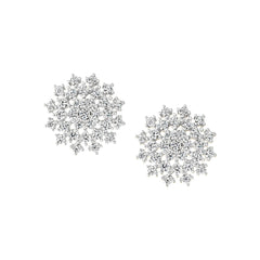 Diamond Snowflake Stud Earring