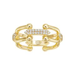 U Link Stone Ring