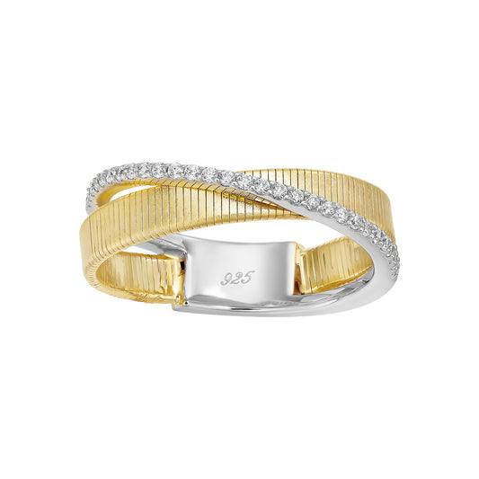 Classic Gold Overlap Ring