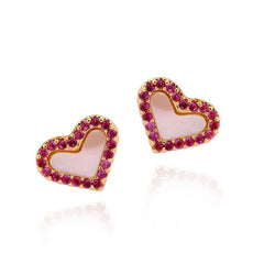 Small Mini Heart Studs