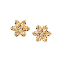 Pointy Stones Flower Stud Earring