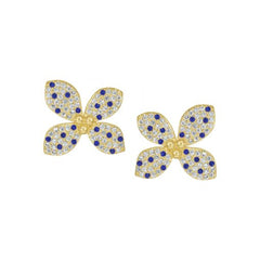 Classic Four Petal Flower Stud Earring