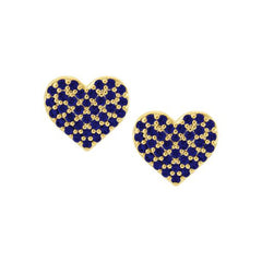Pave Heart Stud Earring