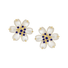 Dainty Stone Burst Mother Of Pearl Studs