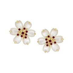 Dainty Stone Burst Mother Of Pearl Studs