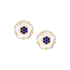 Mother Of Pearl Flower Studs