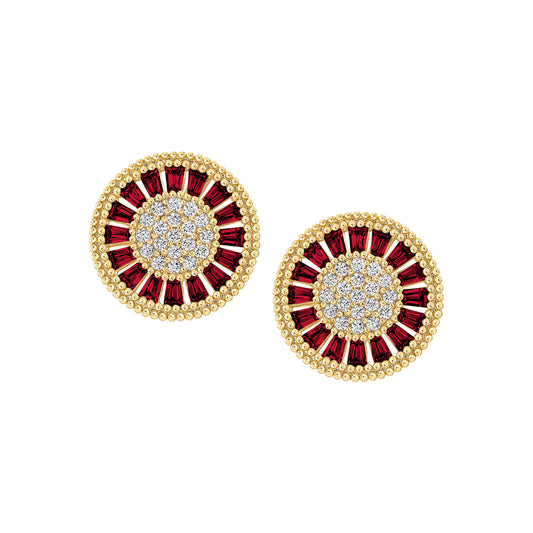 Baguette Stone Spinner Studs