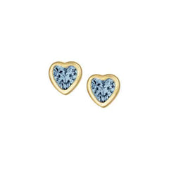 Mini Bezel Heart Stud Earring
