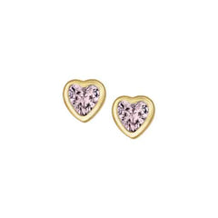 Mini Bezel Heart Stud Earring