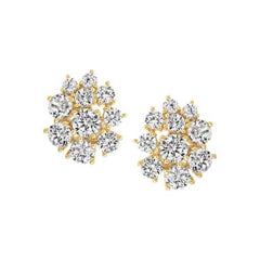 Diamond Cluster Stud Earring