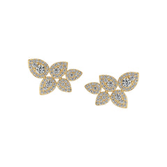 Leaf Cluster Stud Earring